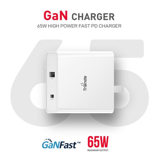 Picture of Trands GaN Fast Travel Charger with Dual Ports TR-AD632