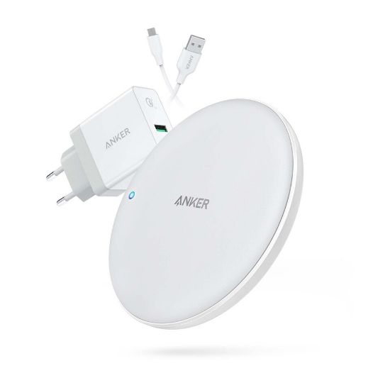 Picture of Anker PowerPort Wireless 7.5 Pad UN White & PowerPort+ 1 with Quick Charge 3.0