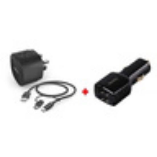 Picture of Hama Dual USB Home Charger & Cable + Dual USB Car Charger