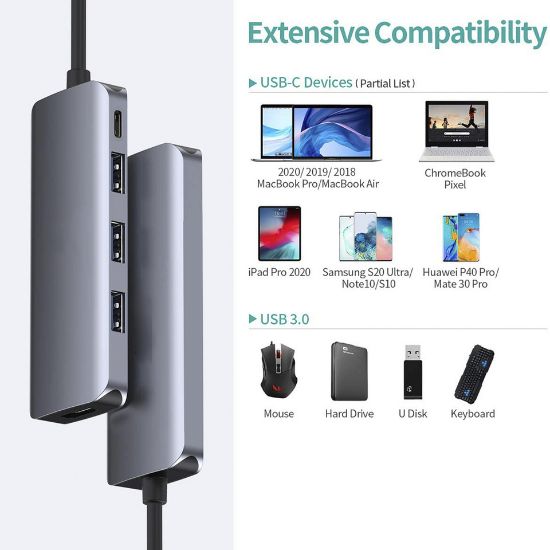 Picture of Trands Type-C 4 Port Hub with PD Charging TR-CR5826