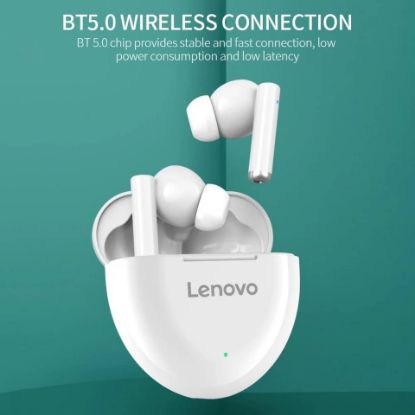 Picture of Lenovo HT06-BK Bluetooth Earbuds, White