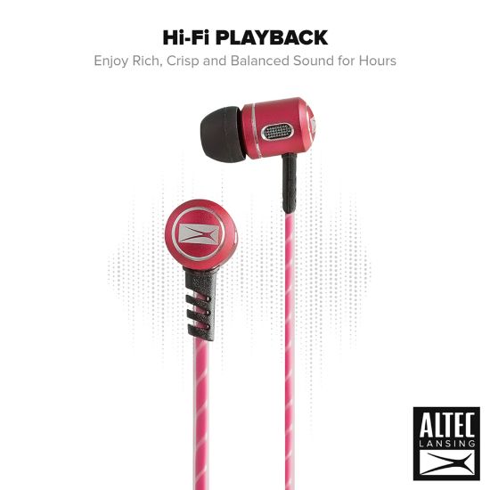 Picture of Altec Lansing Wired Earphone MZX147 Red