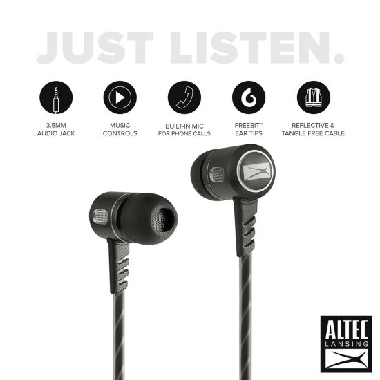 Picture of Altec Lansing In-Ear EarPhone MZX147CG Black