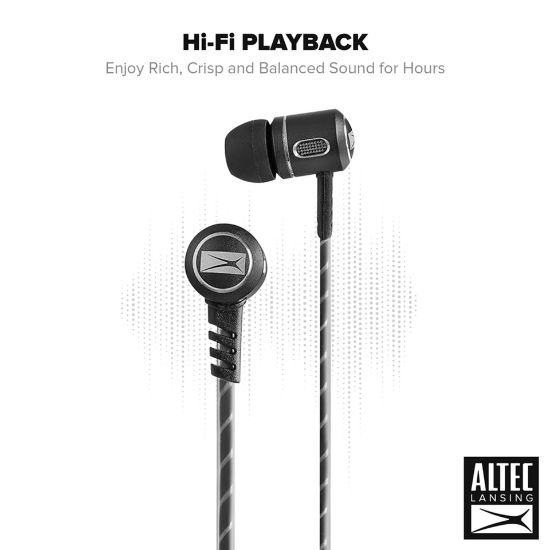 Picture of Altec Lansing In-Ear EarPhone MZX147CG Black