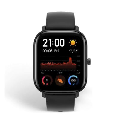 Picture of Amazfit GTS Fitness Smartwatch with Heart Rate Monitor, 14-Day Battery Life, Music Control, 1.65" Display, Sleep and Swim Tracking, GPS, Water Resistant, Smart Notifications, Obsidian Black