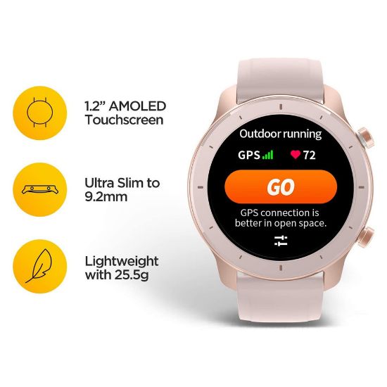 Picture of Amazfit GTR A1910 Smart Watch 42mm Cherry Blossom Pink(A1910-GTR-42-CHERY BLSM PINK )