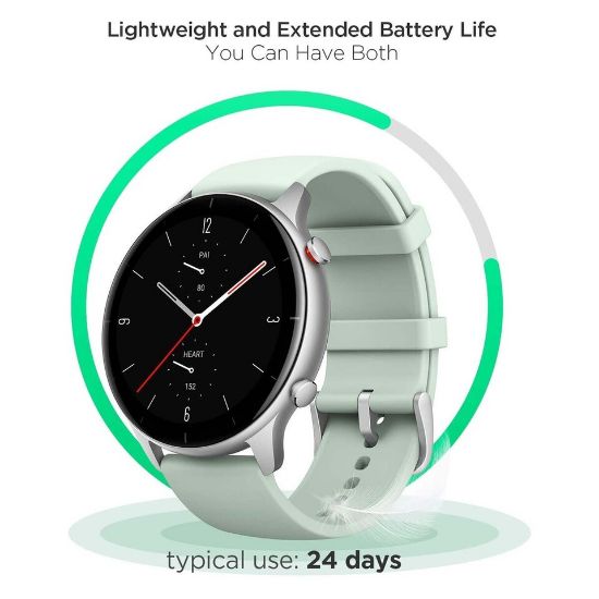 Picture of AMAZFIT GTR 2e Smartwatch with 24H Heart Rate Monitor, Sleep, Stress and SpO2 Monitor, Activity Tracker Sports Watch with 90 Sports Modes, 14 Day Battery Life,Matcha Green(A2023-GTR-2E)