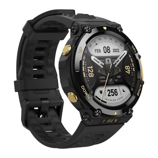 Picture of Amazfit T-Rex 2 with 1.39 inch HD AMOLED display screen,Astro Black & Gold(A2170-T-REX-2ASTRO-BLACK-GOLD0