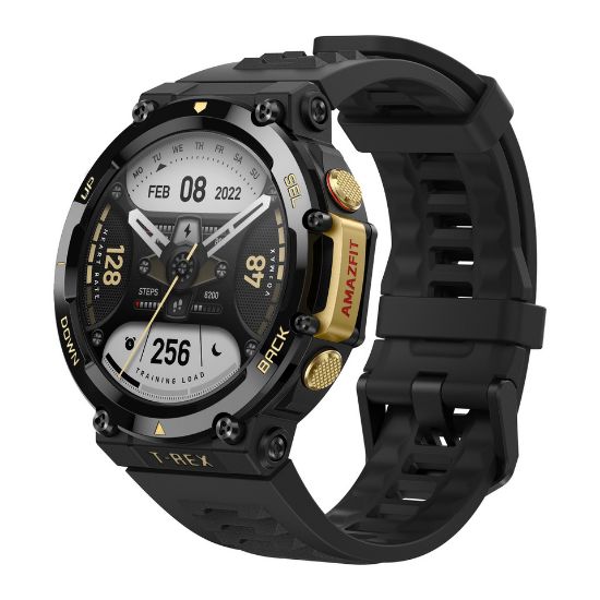 Picture of Amazfit T-Rex 2 with 1.39 inch HD AMOLED display screen,Astro Black & Gold(A2170-T-REX-2ASTRO-BLACK-GOLD0