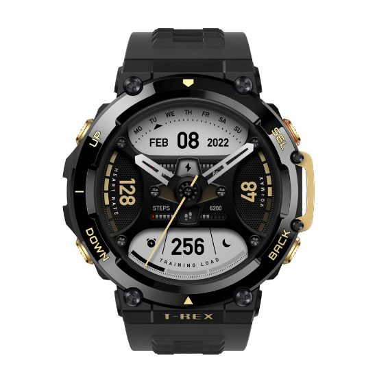 Picture of Amazfit T-Rex 2 with 1.39 inch HD AMOLED display screen,Astro Black & Gold(A2170-T-REX-2ASTRO-BLACK-GOLD0