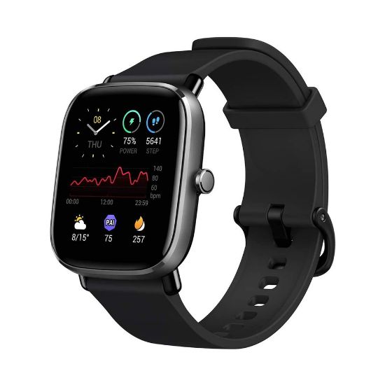 Picture of Amazfit GTS 2 Mini Fitness Smart Watch, Super-Light Thin Design, SpO2 Level Measurement, 14-Days Battery Life, 70+ Sports Modes, Heart Rate, Sleep, Stress Level Monitoring, Black