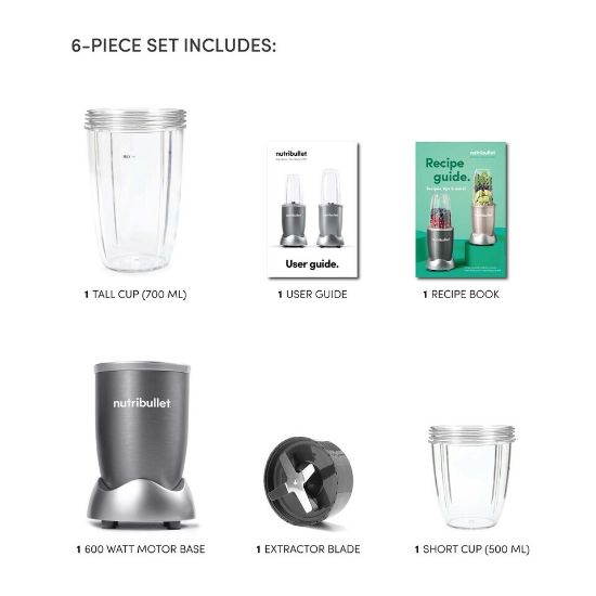 Picture of Nutribullet Blender NBR-0612 600W 6PC Gray