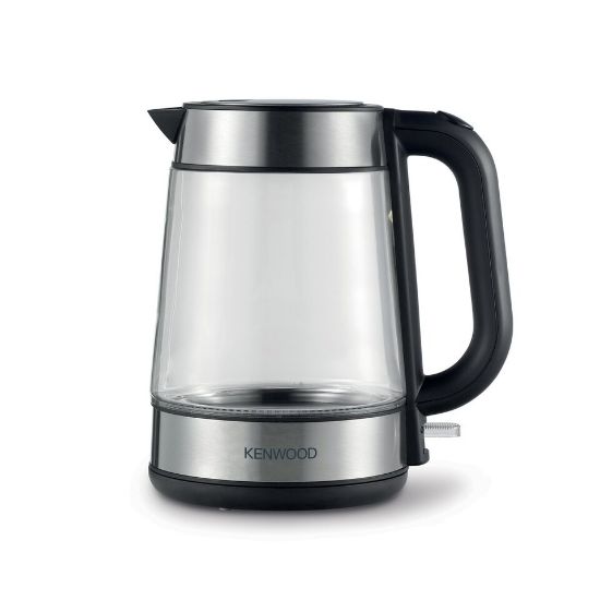 Picture of Kenwood 1.7 Liter Cordless Glass Electric Kettle, 2200W with Auto Shut-Off & Removable Mesh Filter,  Clear/Silver/Black, ZJG08.000CL