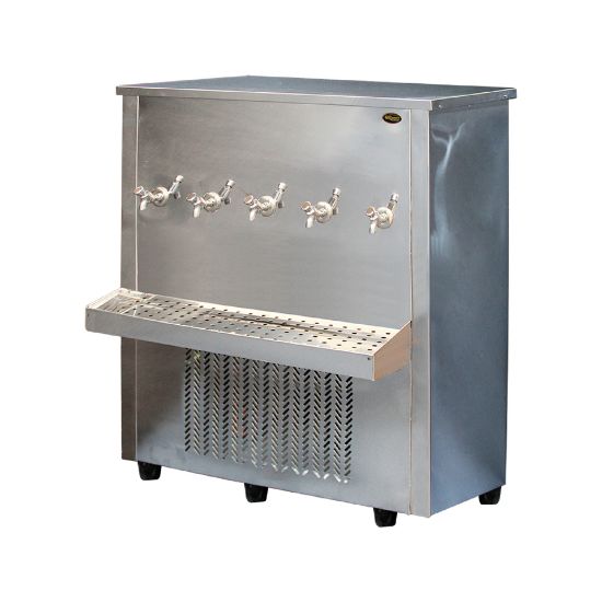 Picture of Super General 5 Tap 100 Gallons Water Cooler, Stainless Steel, SGAA110T5