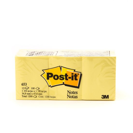 Picture of 3M Post-it Notes Yellow 1.5inch x 2inch 12x100 Sheets