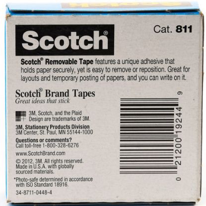 Picture of 3M Scotch Magic Tape Boxed Removable 3/4in x 36yards 1Pc