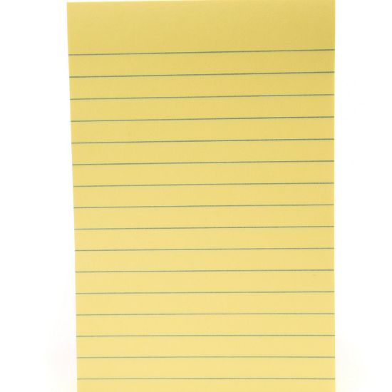 Picture of 3M Post-it Notes Yellow Lined 3 7/8inchx5 7/8inch 100 Sheets