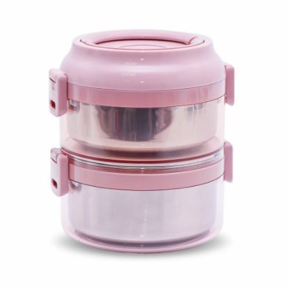 Picture of Win Plus Stainless Steel Lunch Box 2-Layer 6585 1.6Ltr