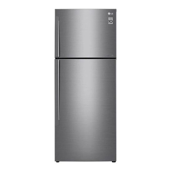 Picture of LG Double Door Refrigerator 438LTR, Smart Inverter Compressor, DoorCooling+™,Multi Air Flow, Platinum Silver, GR-C619HLCL