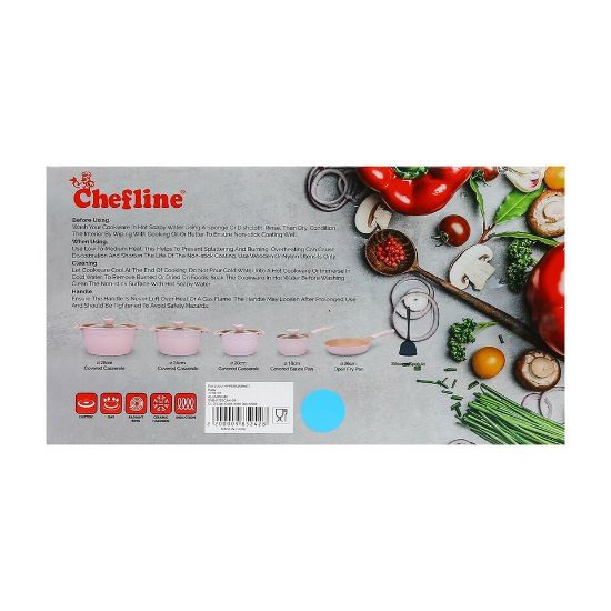 Picture of Chefline Die Cast Cookware Set Alfeta 9pcs Induction Assorted Colors