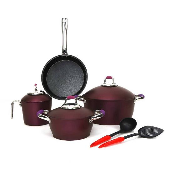 Picture of Gigilli Granite Cookware Set Platinium 7pcs Turkey