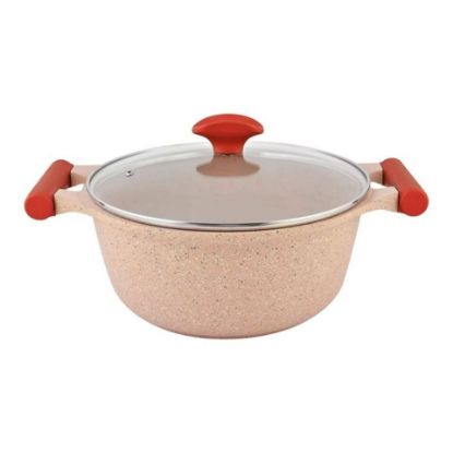 Picture of Prestige Granite Cookware Set 7pcs Pink Induction Base