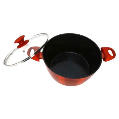 Picture of Chefline DZN30 Induction Base Ceramic Natural Coating Dutch Oven, 30 cm, Red