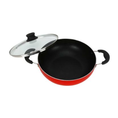 Picture of Chefline Non Stick Kadai With Glass Lid 24cm IND