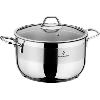 Picture of Sofram Stainless Steel Cooking Pot With Lid 28cm