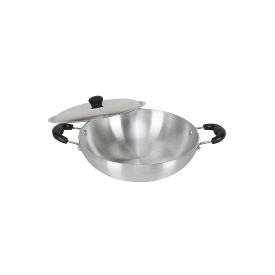 Picture of Chefline Aluminium Kadai With Lid AKL24IND, 24cm