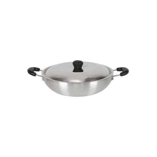 Picture of Chefline Aluminium Kadai With Lid AKL21IND, 21cm