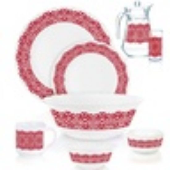 Picture of Endura Dinner Set Eastern Palace Red 40pcs