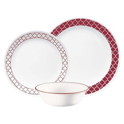 Picture of Corelle Dinner Set 12pcs Crimson Trellis 1147166