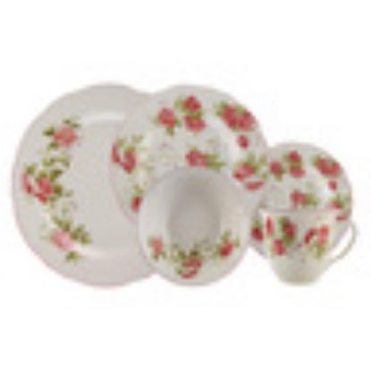 Picture of Claytan Porcelain Dinner Set, 24 Pcs, Wild Rose Design, CLA.SN15899