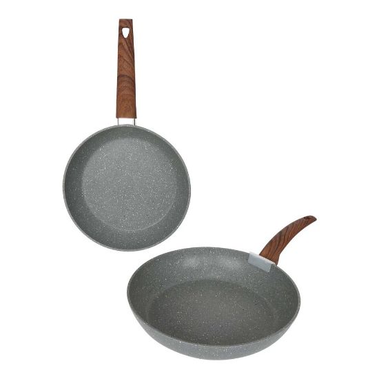 Picture of Chefline Gray Marble Forged Fry Pan 2pcs 24cm + 28cm