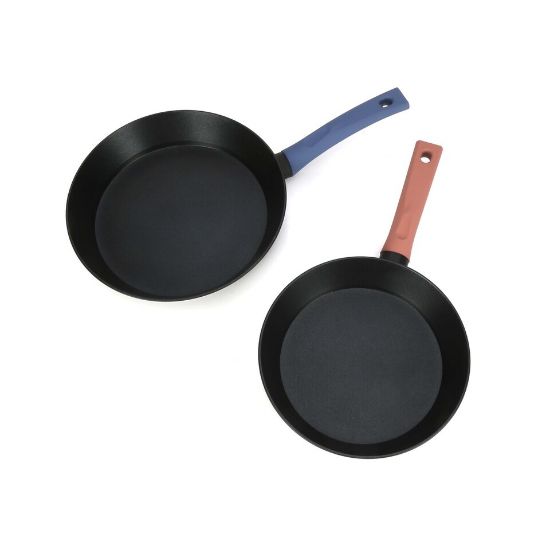 Picture of Chefline Forged Aluminum Fry Pan 2pcs Set 22cm + 26cm Induction Bottom