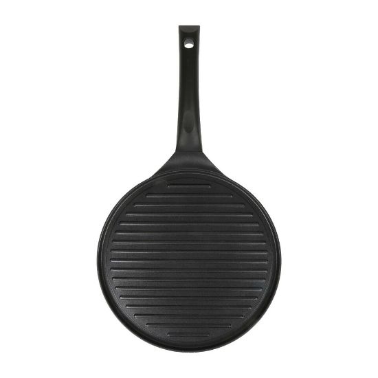 Picture of Chefline Induction Bottom Die Cast Aluminum Grill Pan, Round, 26.8 cm, Black, XGP-7