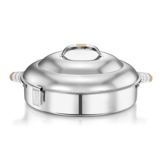 Picture of Ahrudh Stainless Steel Hot Pot Dome Shamshi Gold, 6000 ml