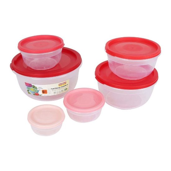 Picture of Ratan Food Container Solitair 6pcs 21566 Assorted Colors