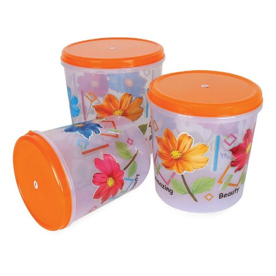 Picture of Mishti Rice Container RPB-001 3pcs Assorted Colors