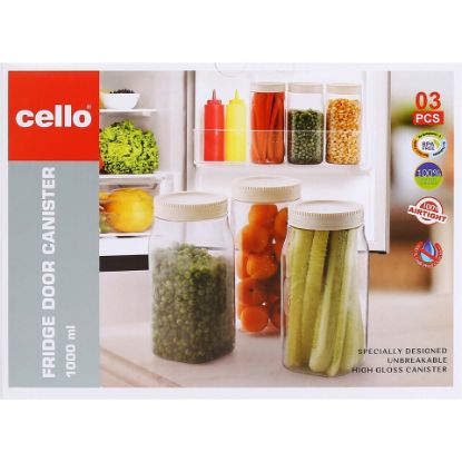 Picture of Cello Fridge Door Canister 1Ltr 3pcs(N)