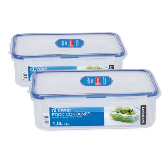 Picture of Lock&Lock Rectangular Food Container 2pcs 1Ltr