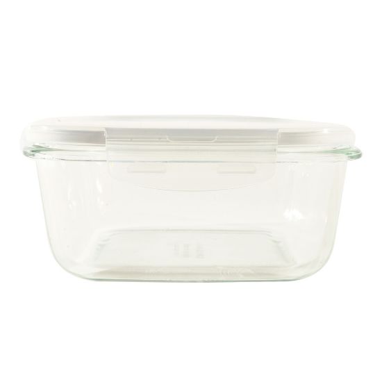 Picture of Lock & Lock Square Glass Container with Lid, 930 ml, Clear, LLG226