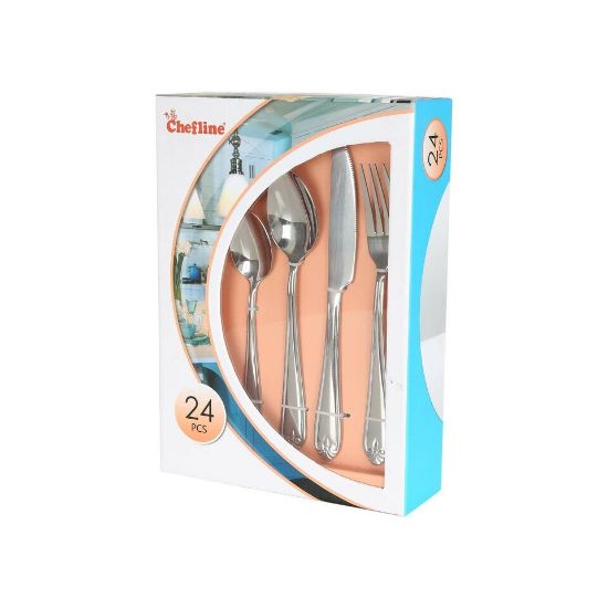 Picture of Chefline Stainless Steel Cutlery Set 24pcs FT-1534