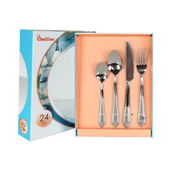 Picture of Chefline Stainless Steel Cutlery Set 24pcs FT-1534