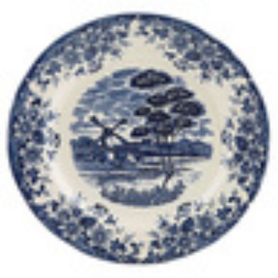 Picture of Claytan Windmill Dinning Plate, 26 cm, White/Blue, CLA.WB16025