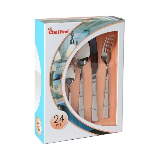 Picture of Chefline Stainless Steel Cutlery Set 24pcs FT1533