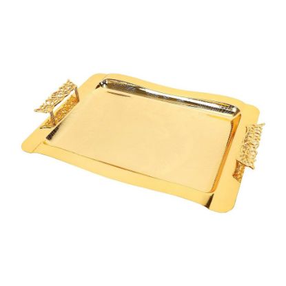 Picture of Chefline Stainless Steel Rectangular Serving Tray Large G834 44x31cm Gold