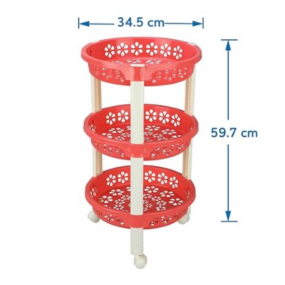 Picture of Kolorr Storage Basket 3Tier 506001 Size: 34.5x59.7cm