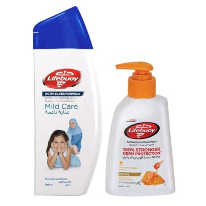 Picture of Lifebuoy Antibacterial Mild Care Bodywash 300ml + Handwash 180ml